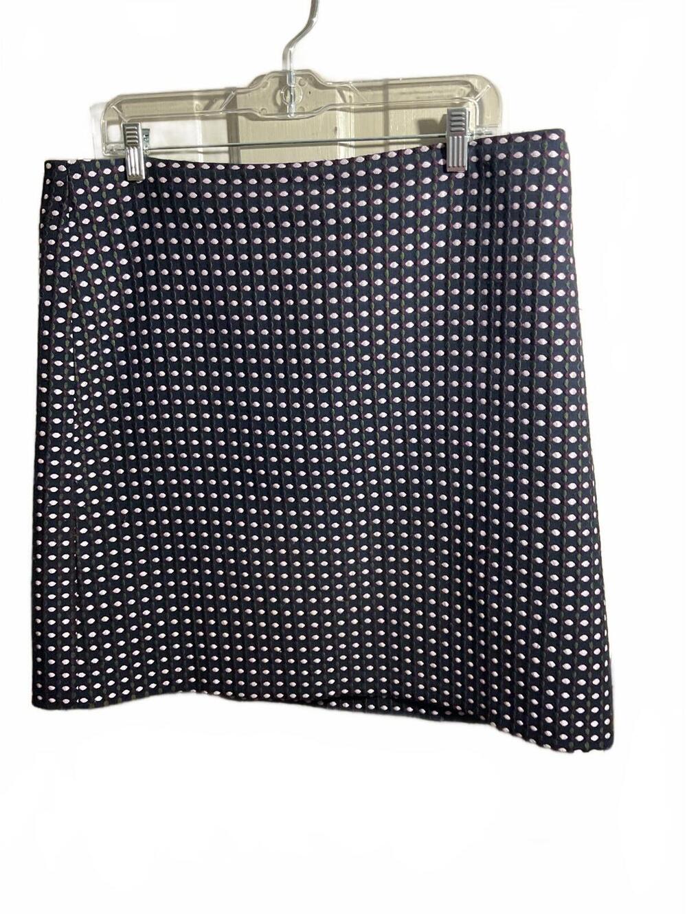 Ann Taylor Knee Length  Polka Dot A-Line Skirt Size 14